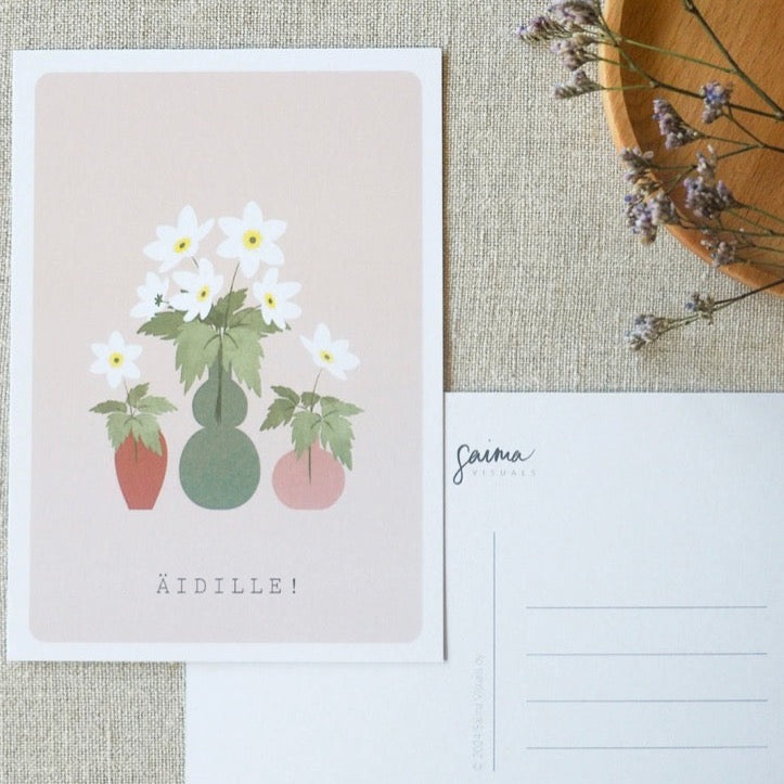 Saima Visuals kortti äidille x Kaarnavilla