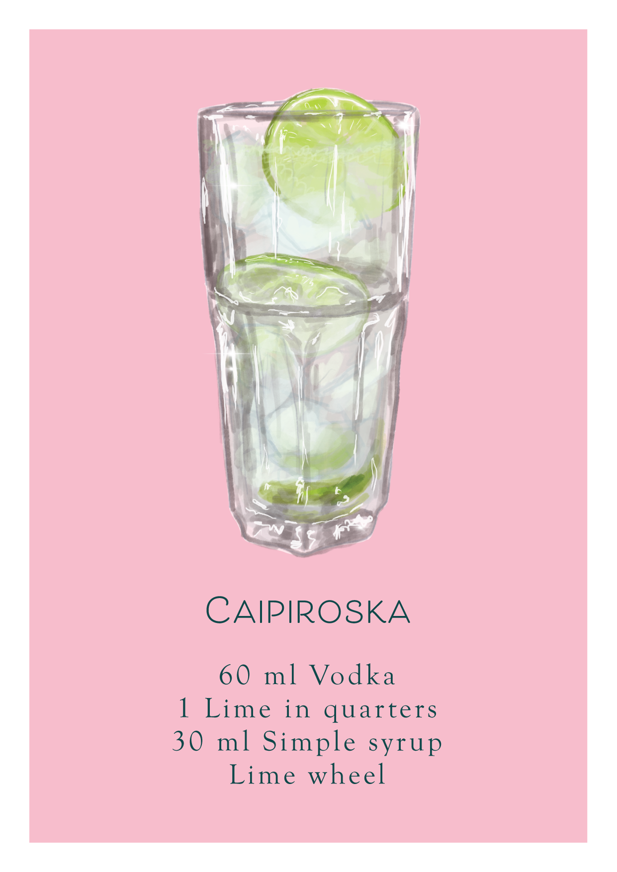 Caipiroska -postikortti, A6