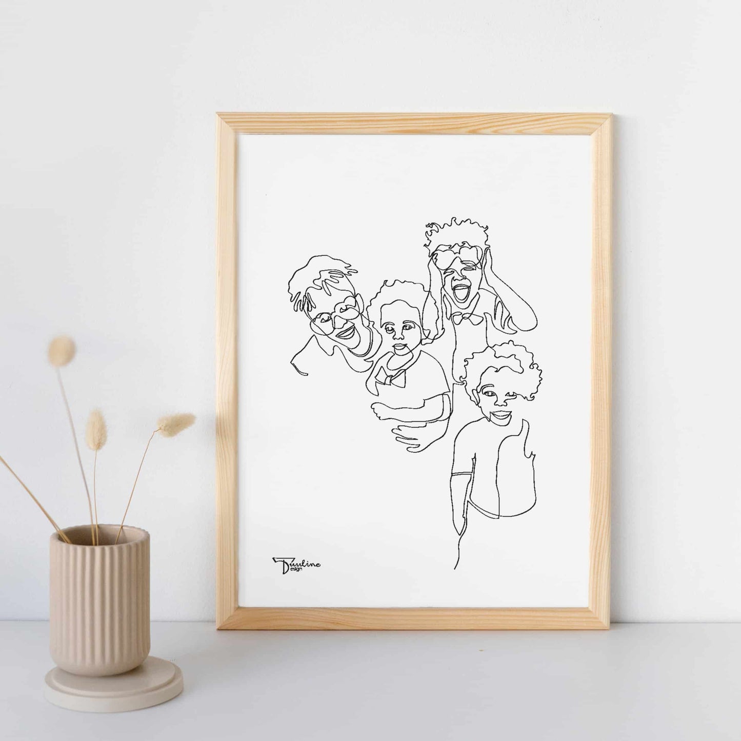 Single line portrait gift card (various designs)