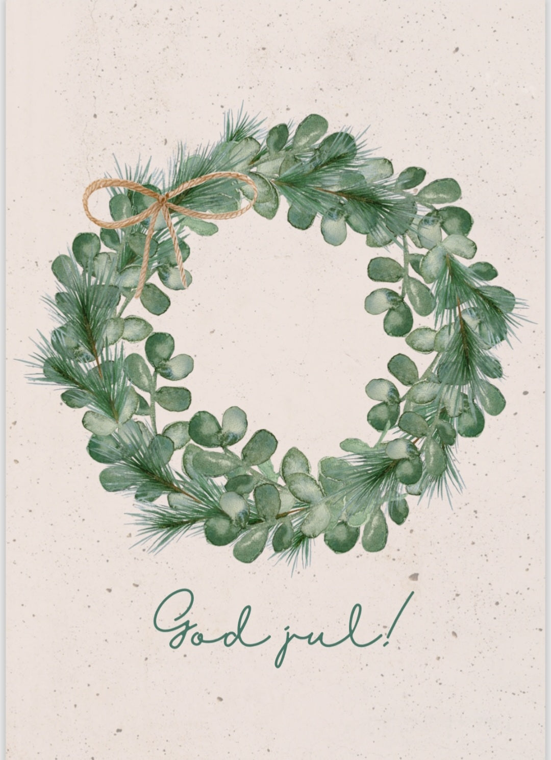 God Jul card, two parts