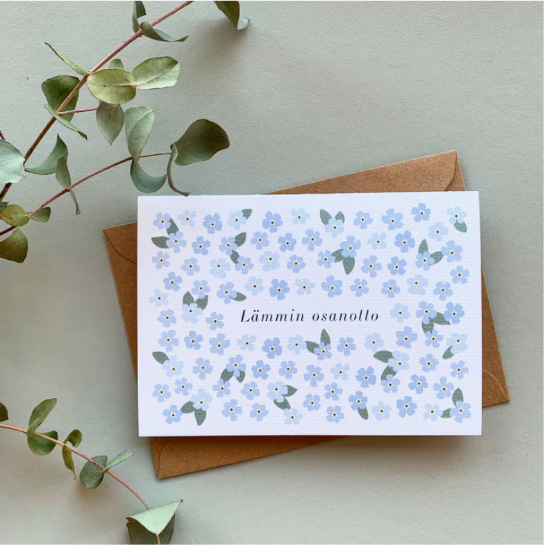 Hellevisuals osanottokortti x Kaarnavilla