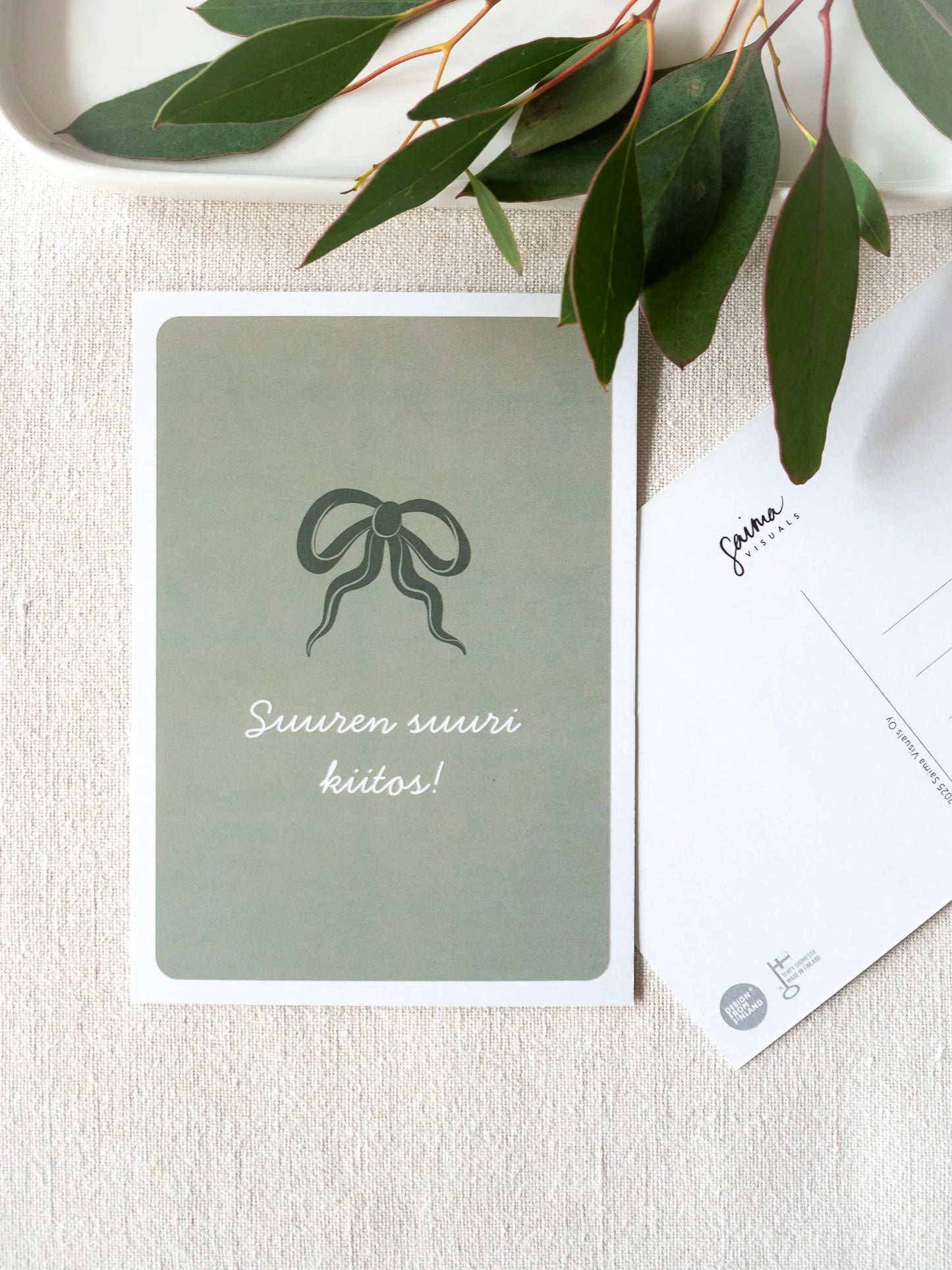 Suuren suuri kiitos -kortti, Rusetti-kortti