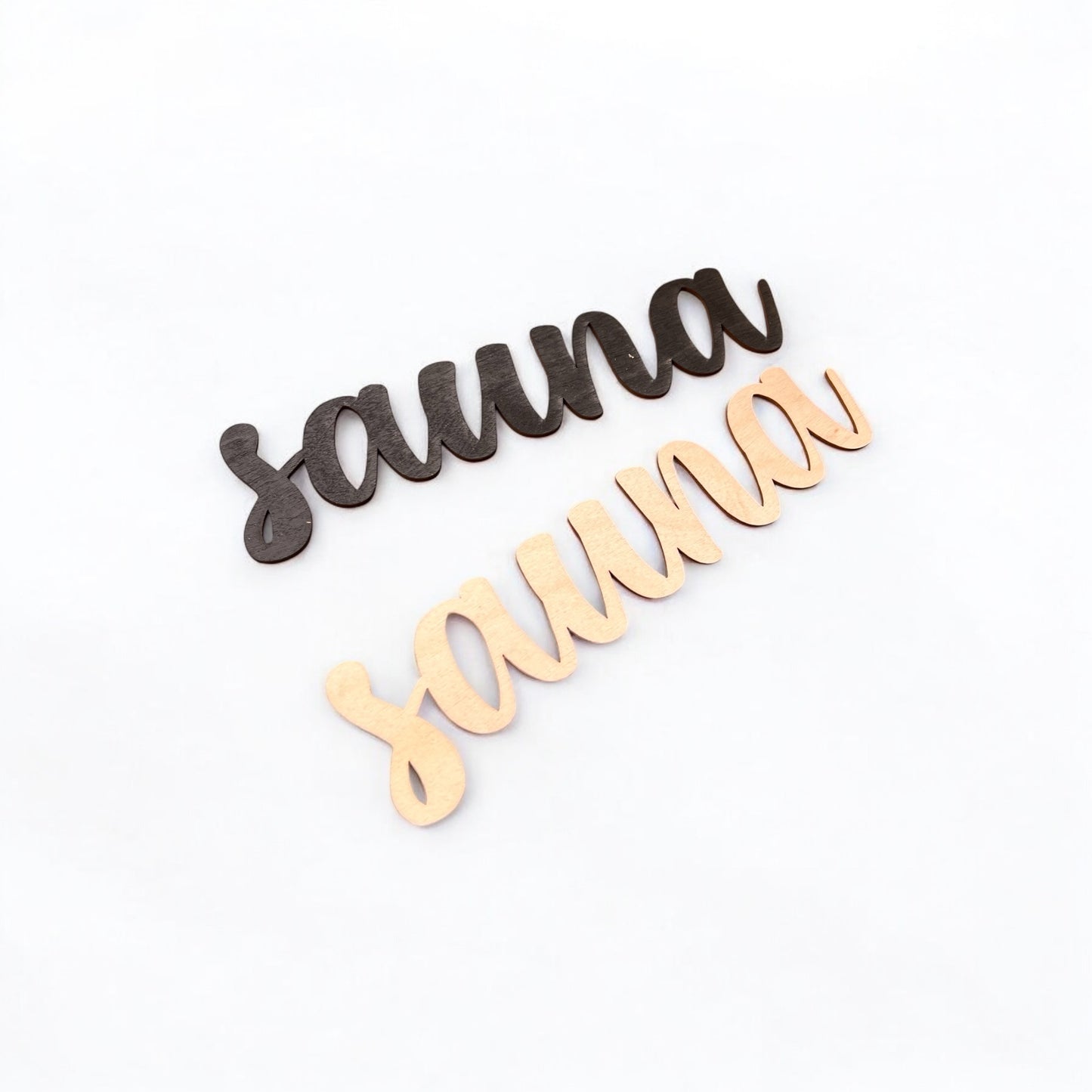 Wooden sauna sign (different colors)