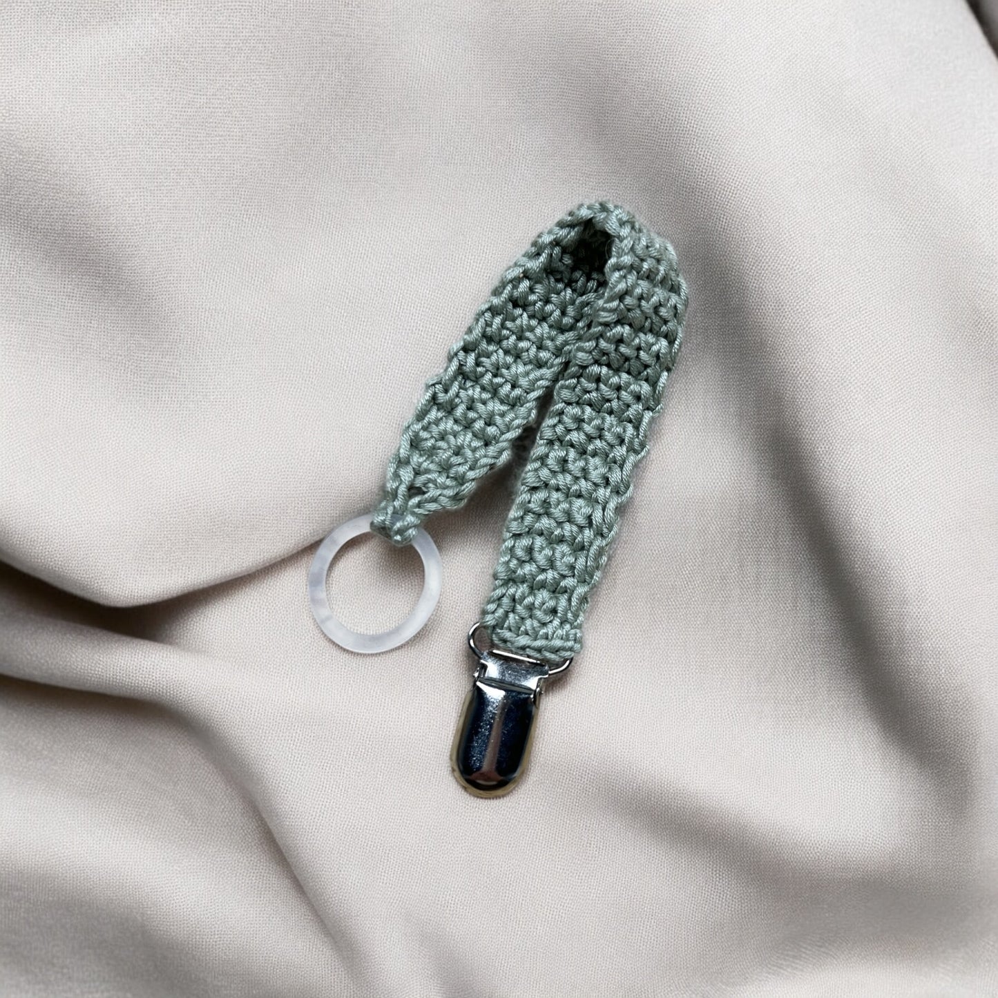 Crocheted pacifier band (various color options)