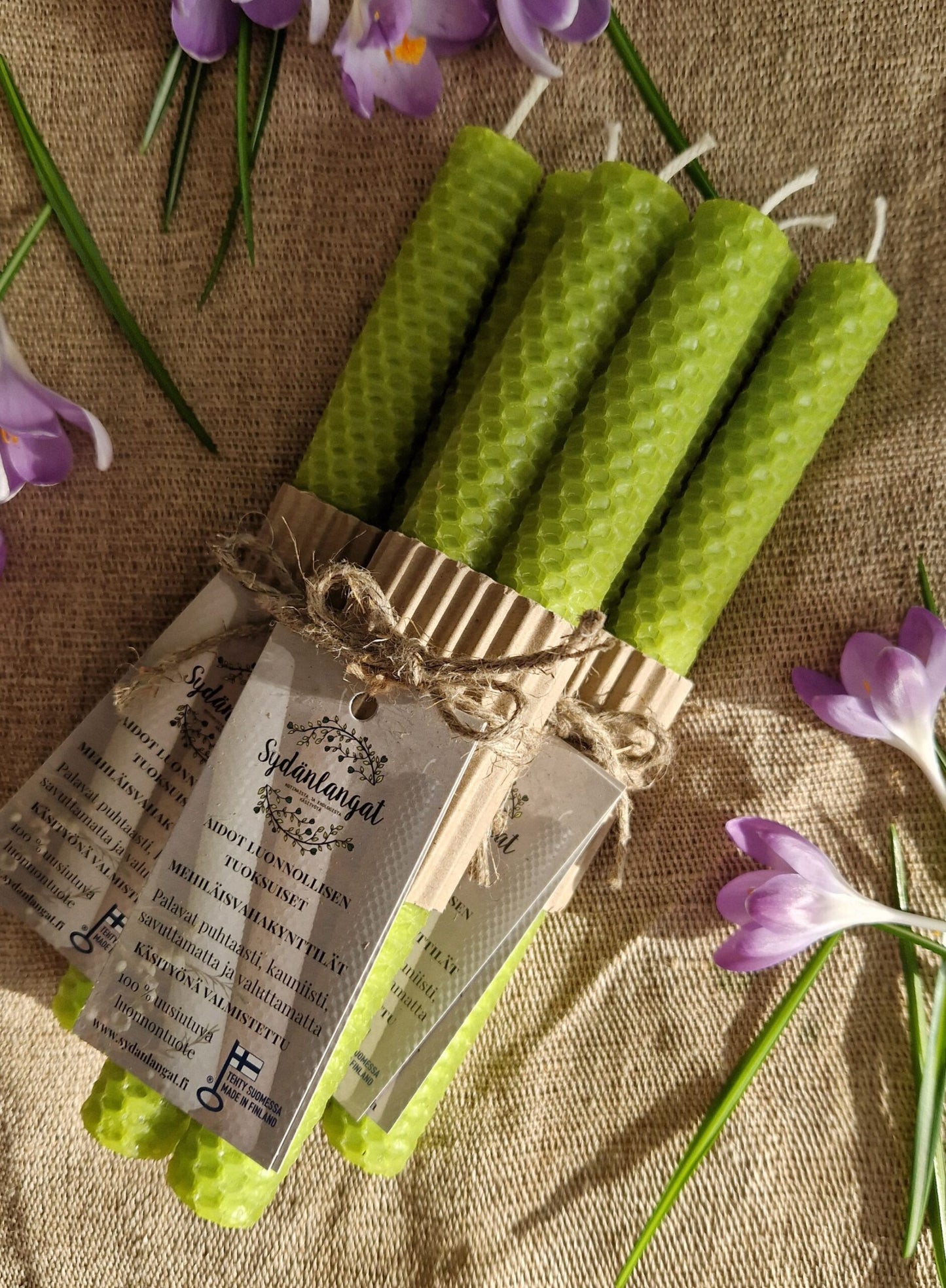 Mehiläisvahakynttiläpaketti, 2 kpl (eri värejä)