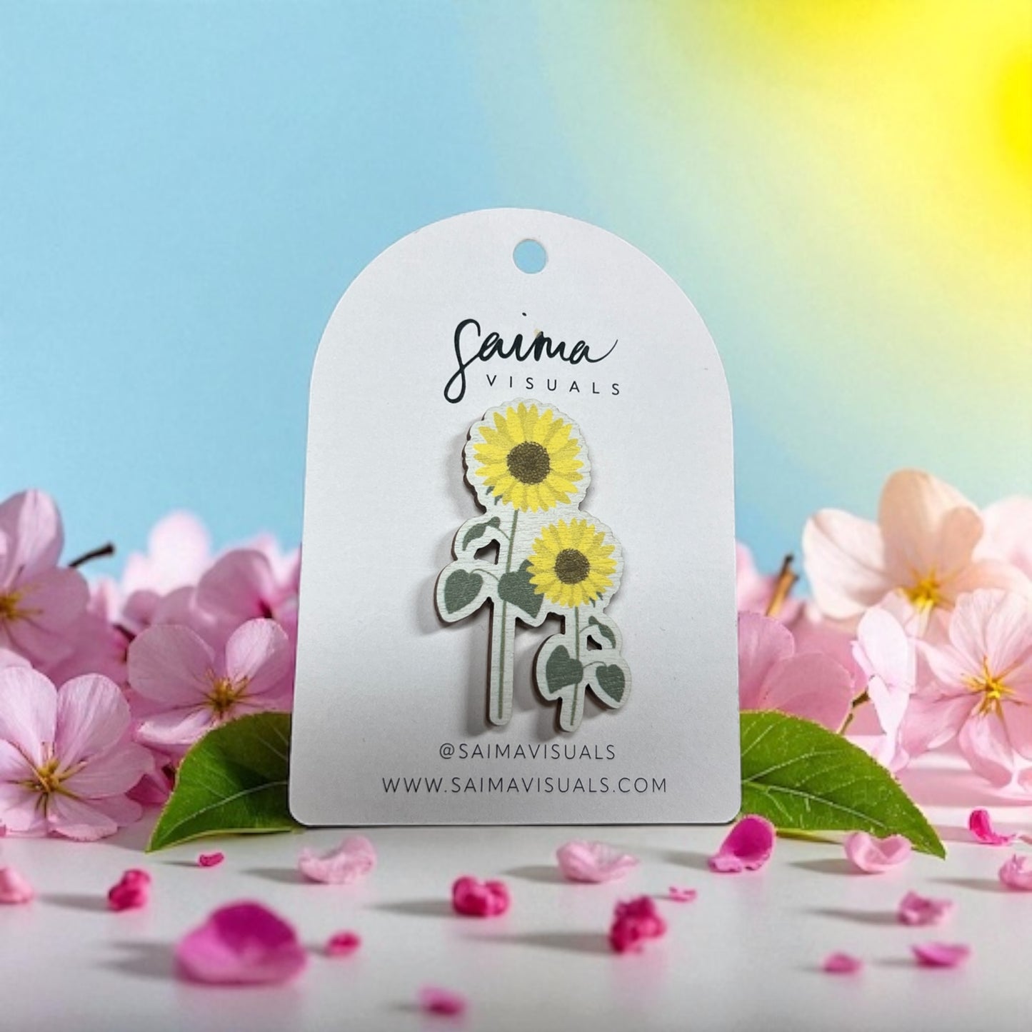 Auringonkukka-jääkaappimagneetti