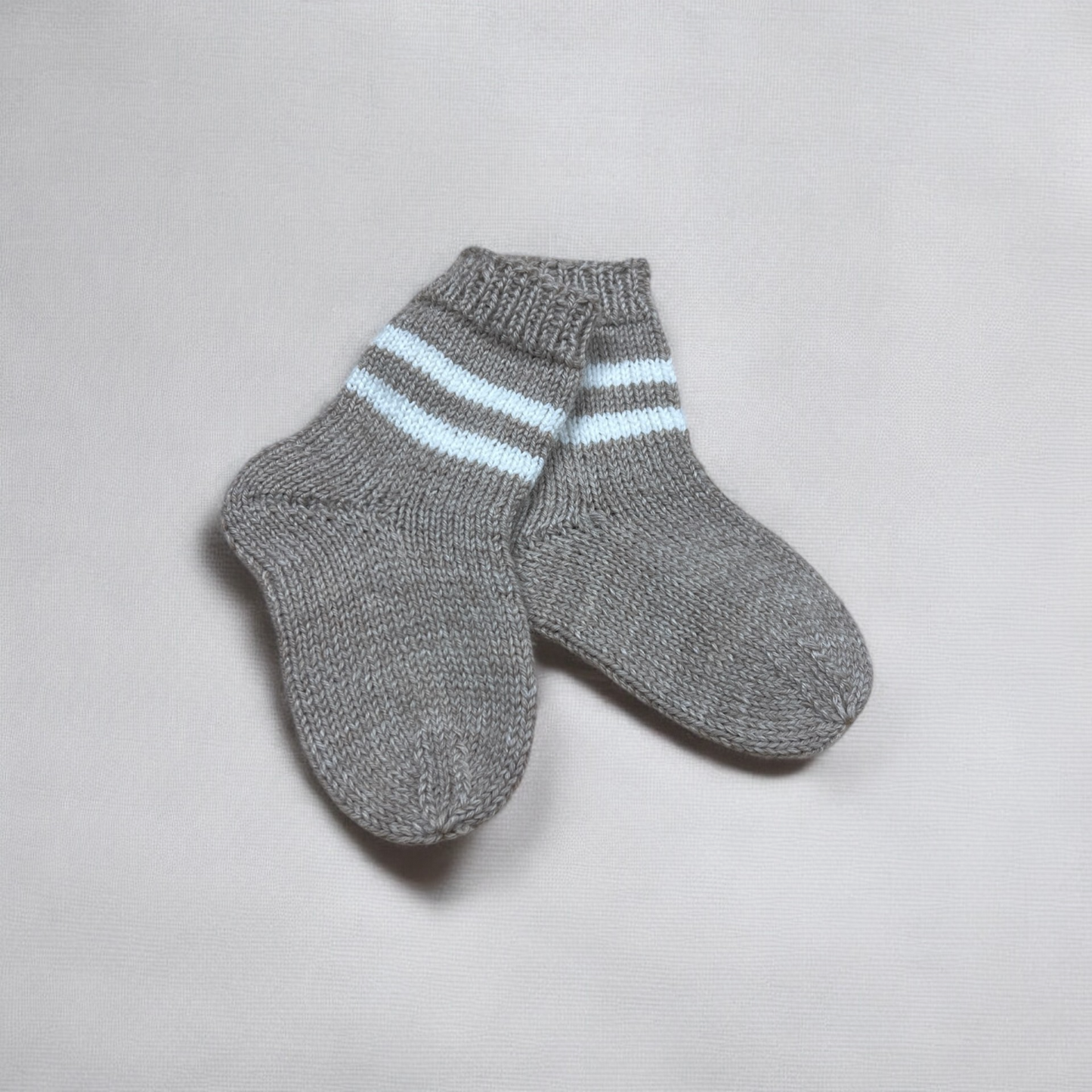 Striped baby socks, merino wool blend (various colors and sizes)