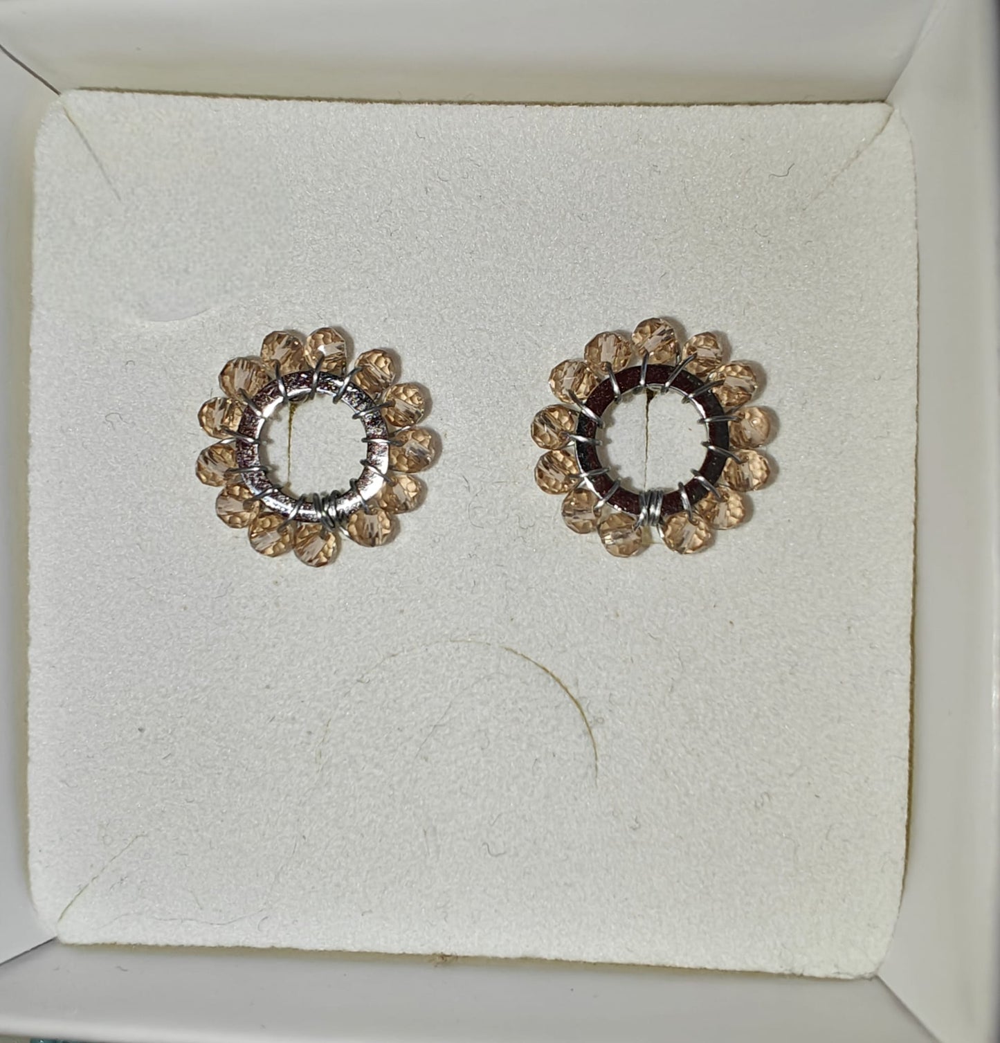 Aava earrings, with steel-colored details (various colors)