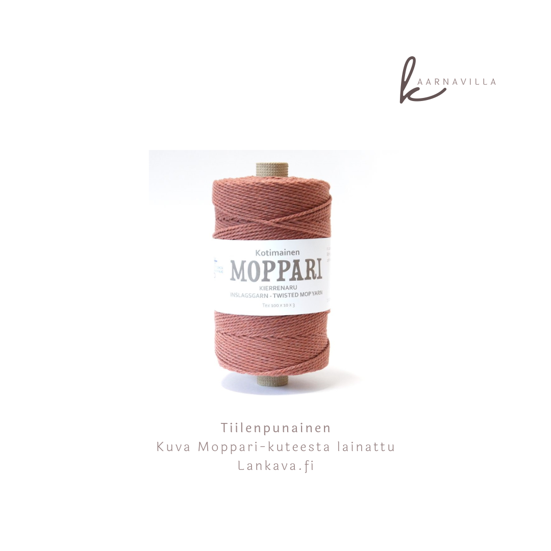 Diy macrame avaimenperä Kaarnavillan verkkokaupassa Tiilenpunainen