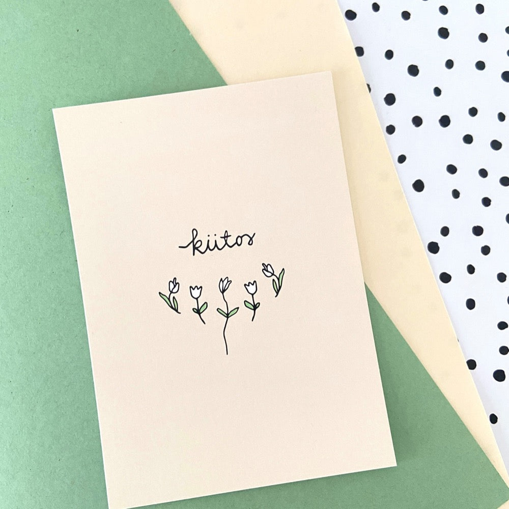 Puuhala design kiitos-postikortti x Kaarnavilla