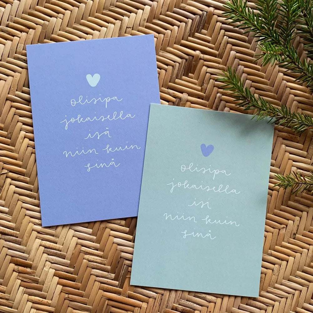 Hellevisuals isänpäiväkortti x Kaarnavilla