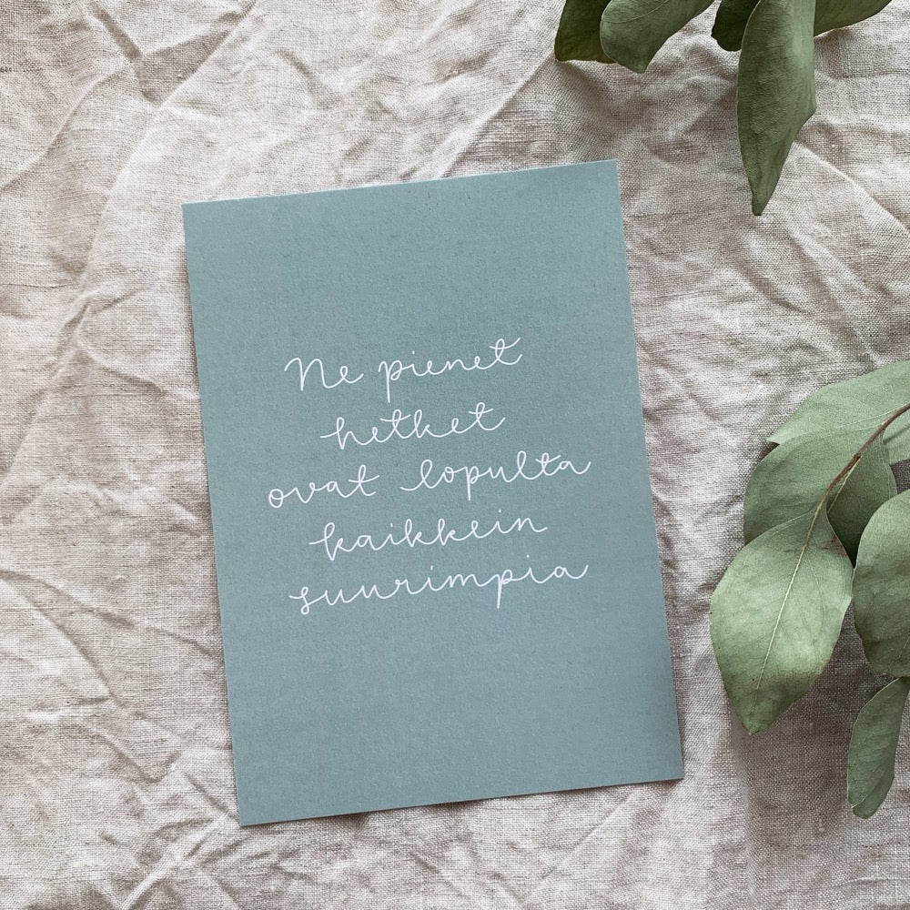 Hellevisuals ne pienet hetket-kortti x Kaarnavilla