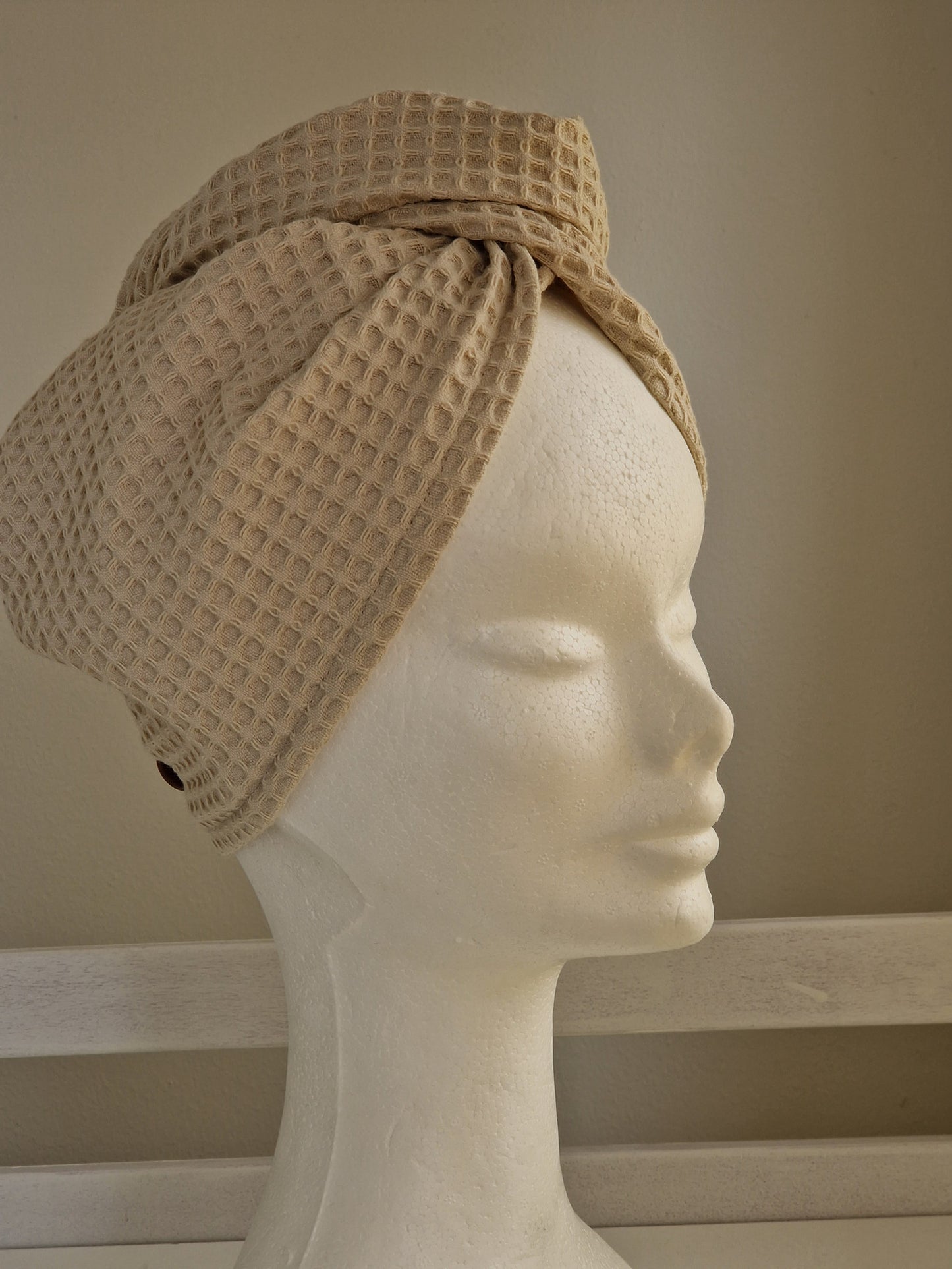 Pyyheturbaani vohvelikankaasta (eri värejä)