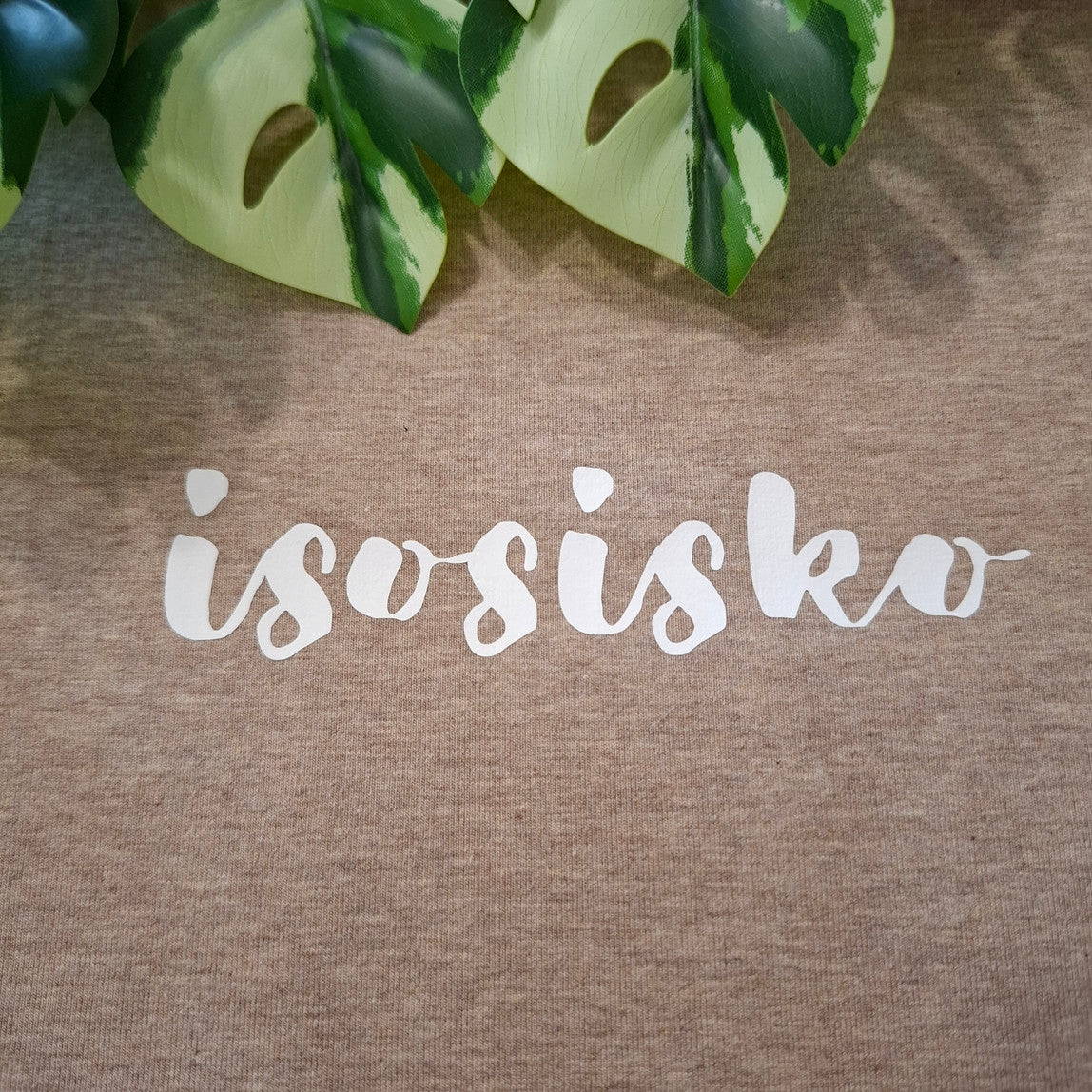 Poppaduun silityskuva valkoinen tekstillä "isosisko"