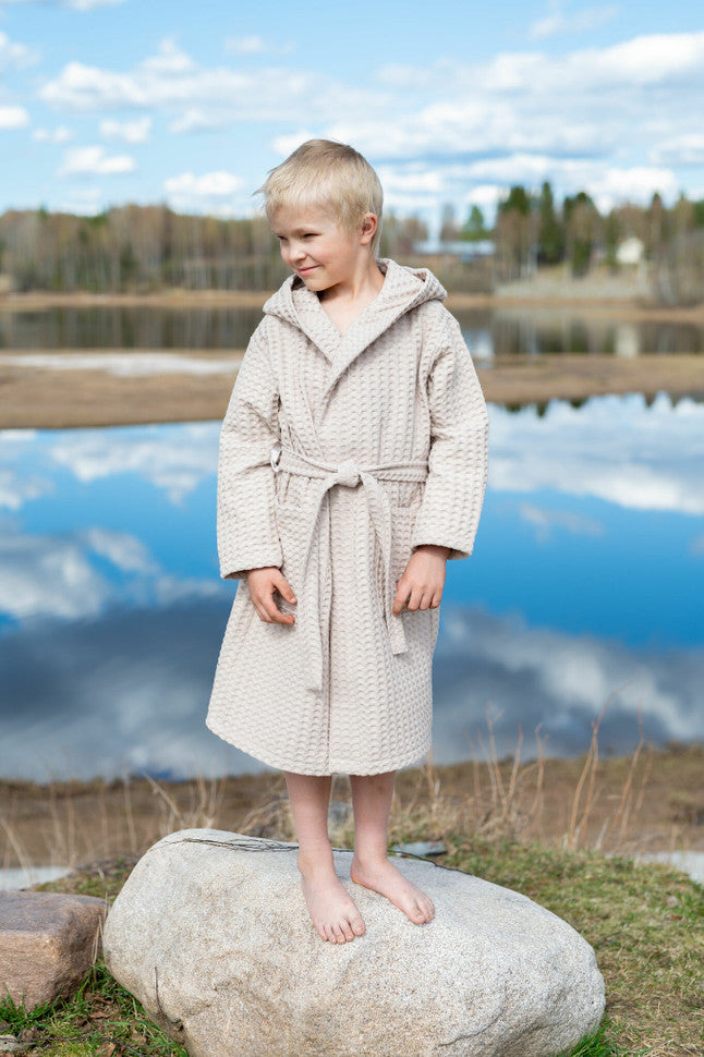 Waffle bathrobe, for children (various colors and sizes)