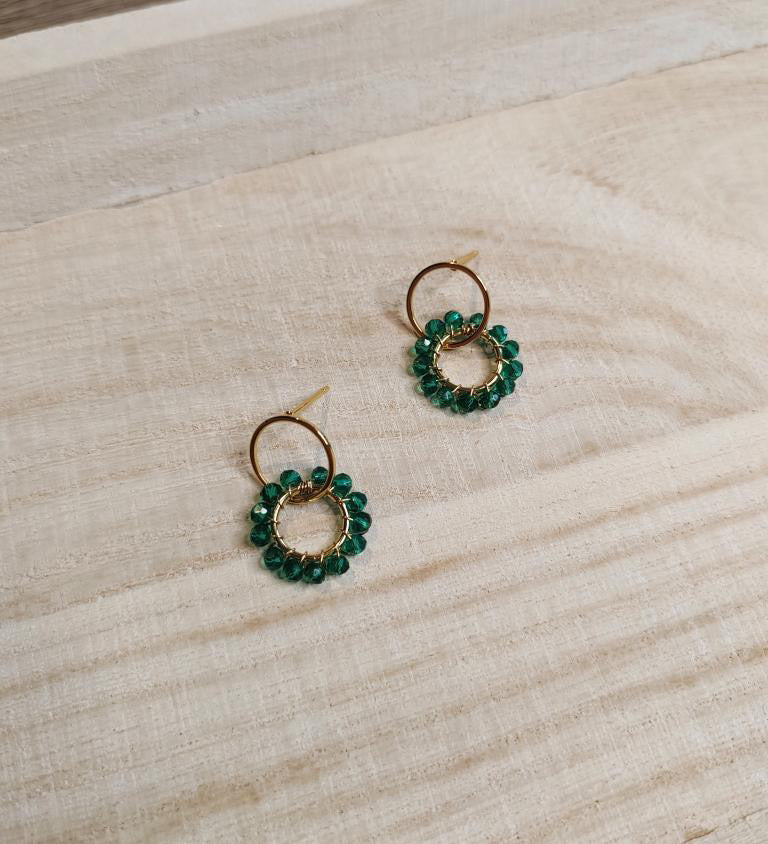 Lydia-korvakorut, kullattu messinki (eri värejä)