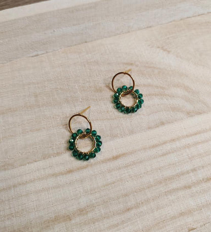 Lydia-korvakorut, kullattu messinki (eri värejä)