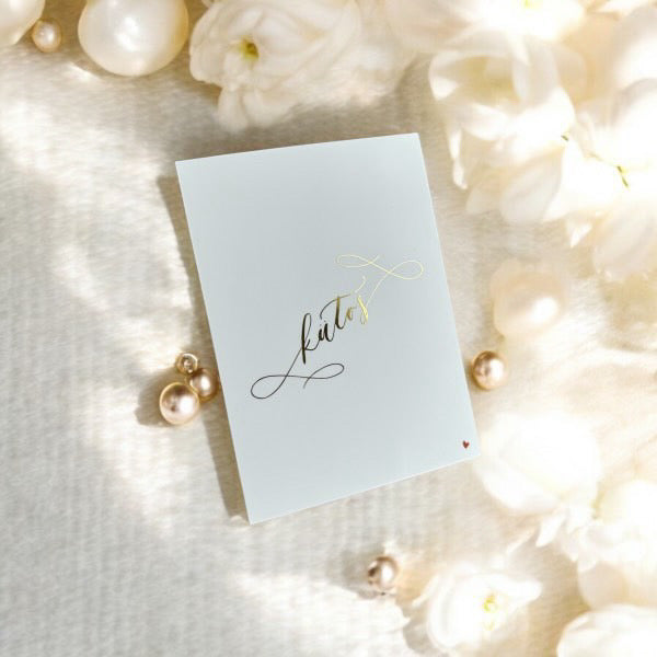 Thank You -gold foil text card