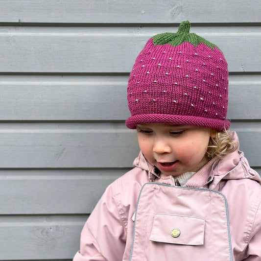 Vadelmapipo, 100 % merinovillaa (eri kokoja) TILAUSTUOTE