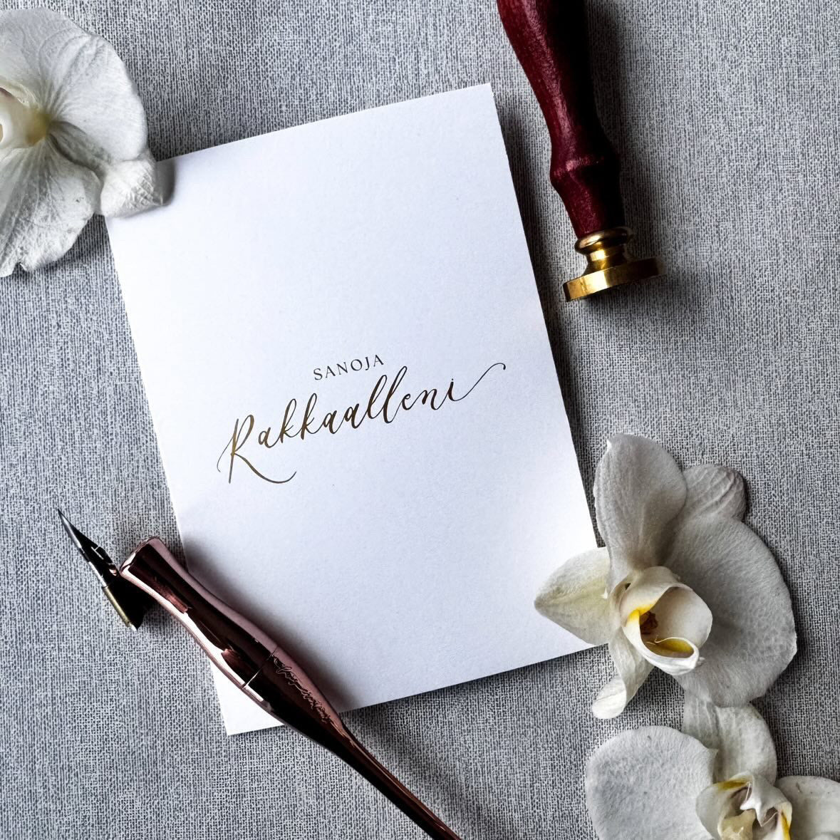 Words to My Loved One -Two-part card, with a seal