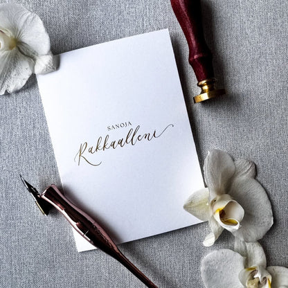 Words to My Loved One -Two-part card, with a seal