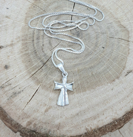 Angel pendant, silver