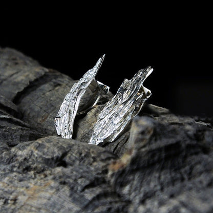 Freezing February earrings, silver