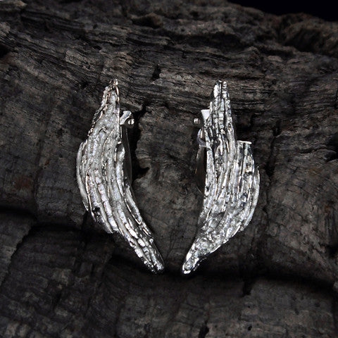 Freezing February earrings, silver