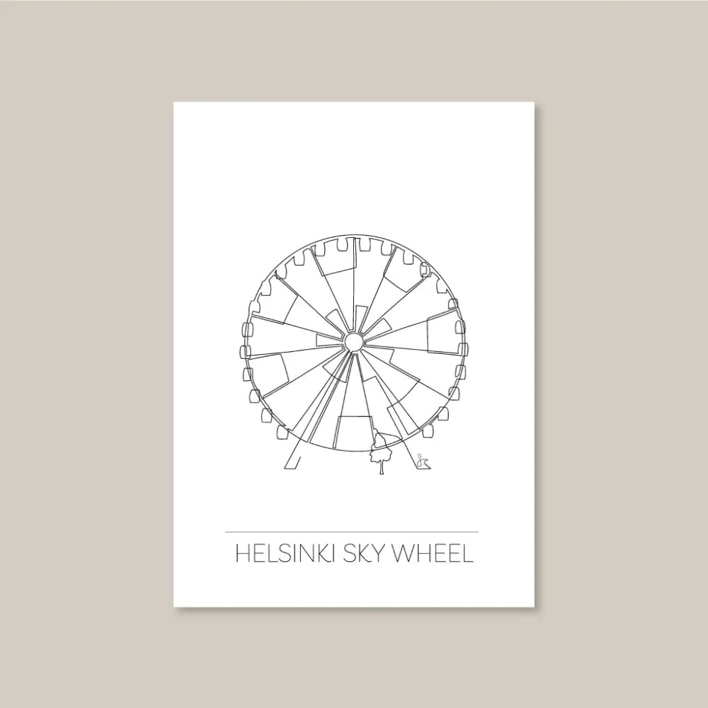Helsinki-skywheel-juliste, TuulineDesign_Kaarnavilla