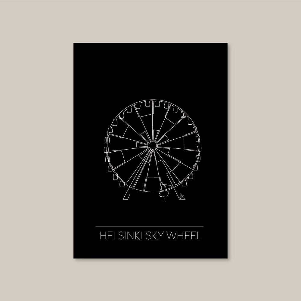 Helsinki-skywheel-juliste, TuulineDesign_Kaarnavilla