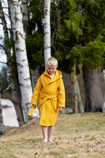 Waffle bathrobe, for children (various colors and sizes)