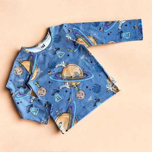 Space-paita, laadukas pitkähihainen trikoopaita (eri kokoja)