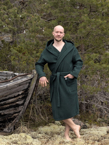 Värikäs vohvelikangas -kylpytakki, TILAUSTUOTE