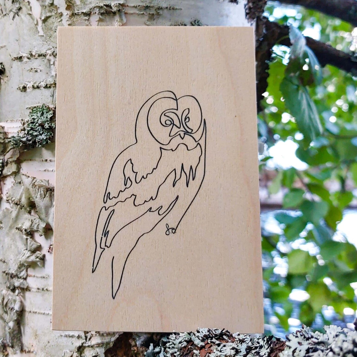 Animal plywood card, domestic birch plywood (various animals)