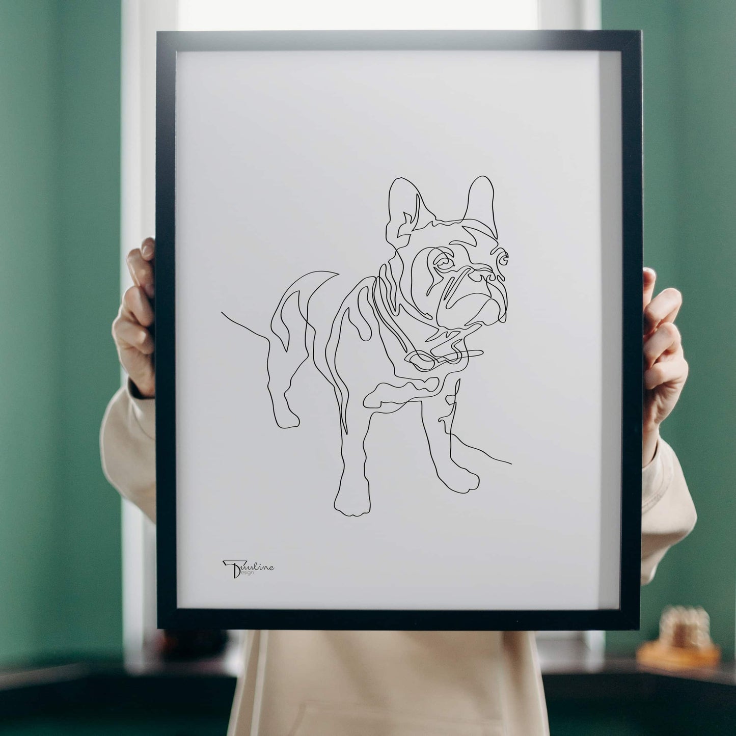 One line portrait of your pet gift card (various designs)