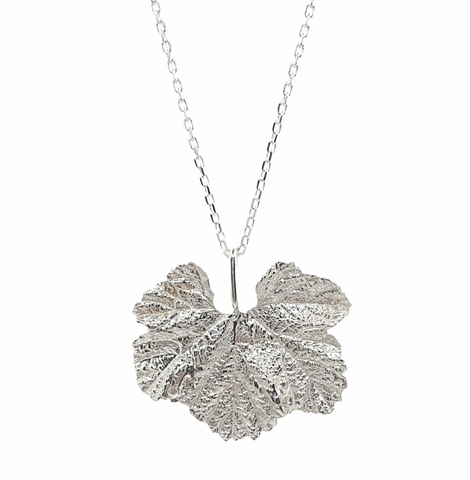 Lakanlehti-pendant, eco-silver