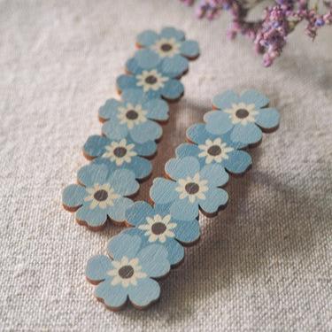 Cloth flower pins, set of 2