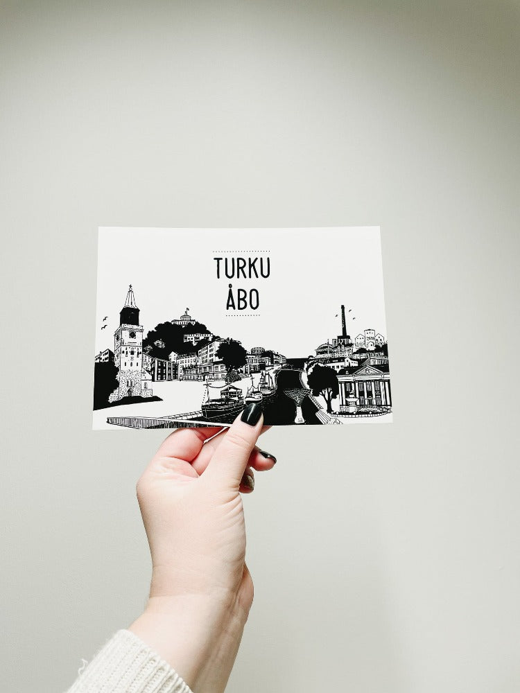 Mun Citi -postikortti Turku-teemalla