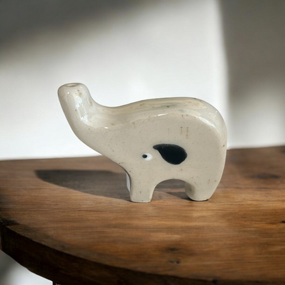 Elephant knob vase, ceramic (various colors)