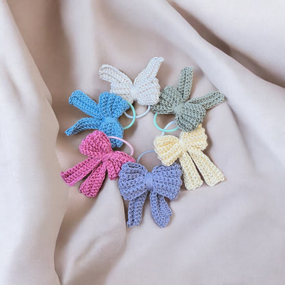 Crochet Bow Hairpin (various colors)