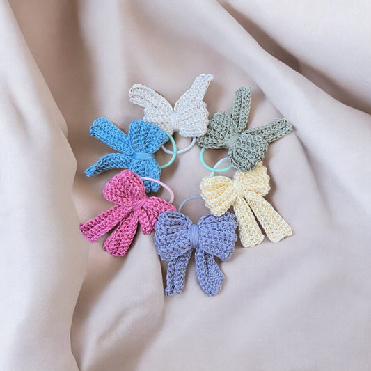 Crochet Bow Hairpin (various colors)