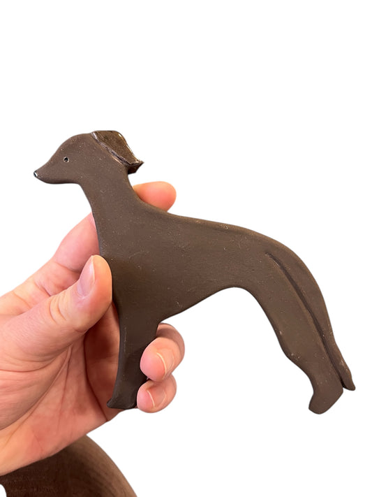 Dog wall figurine, ceramic (various colors)