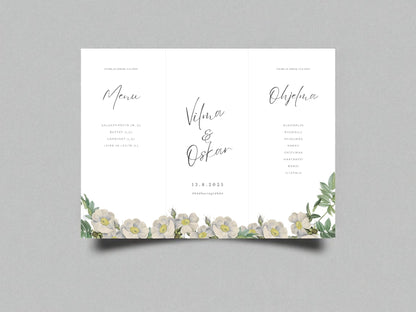 Tulostettava pöytäkolmio häihin, kustomoitu (eri värejä)