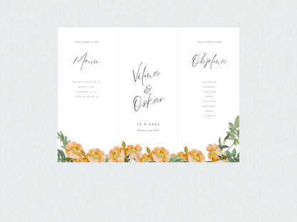 Tulostettava pöytäkolmio häihin, kustomoitu (eri värejä)