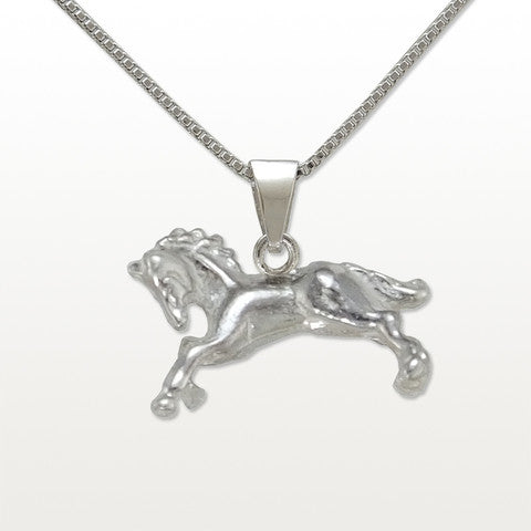 Little horse pendant, eco-silver