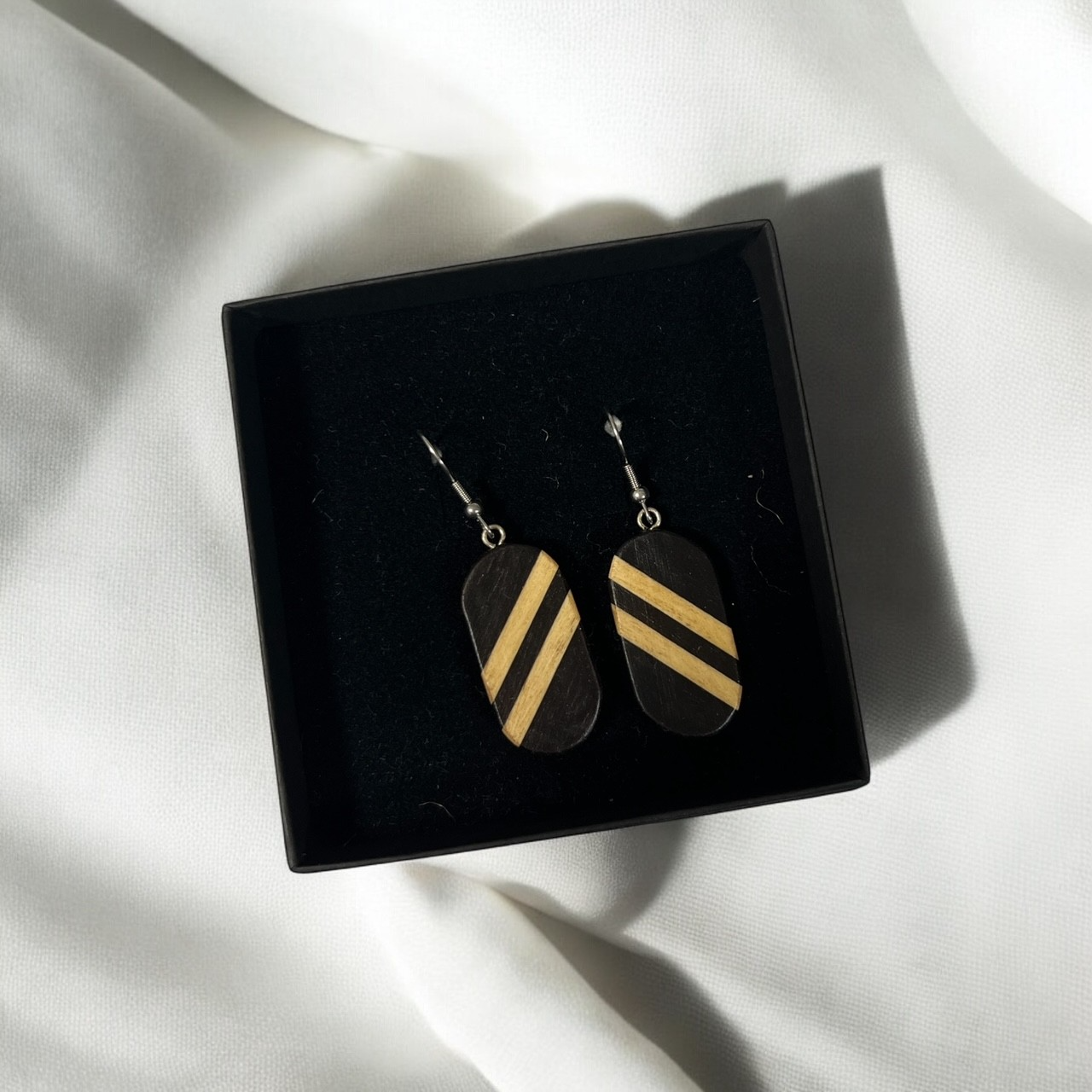 Buoy earrings, made from surplus wood (various unique designs)