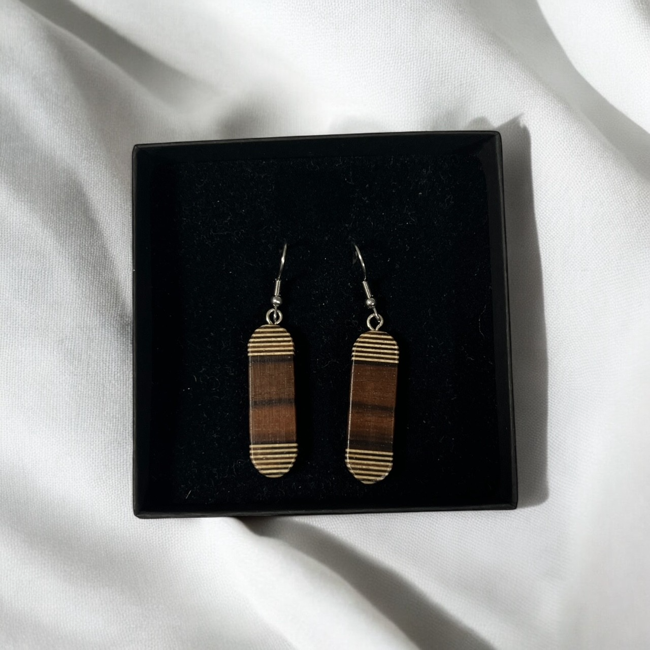 Buoy earrings, made from surplus wood (various unique designs)