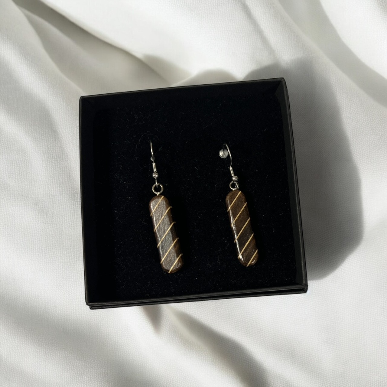 Buoy earrings, made from surplus wood (various unique designs)