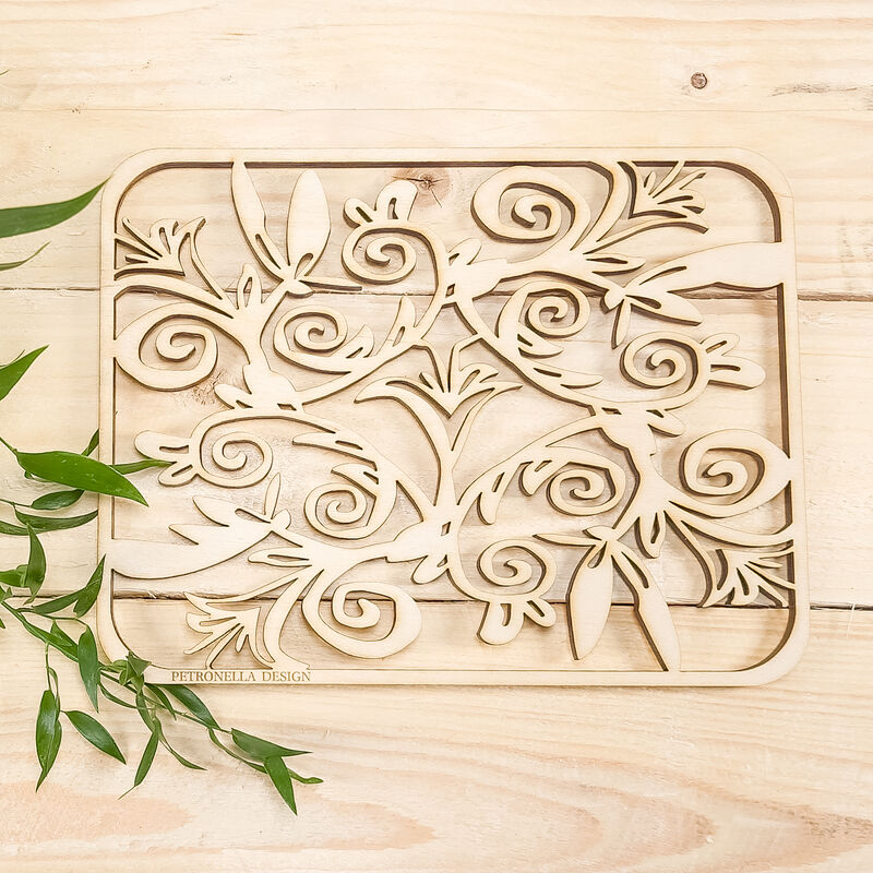 Ornament trivet, wood