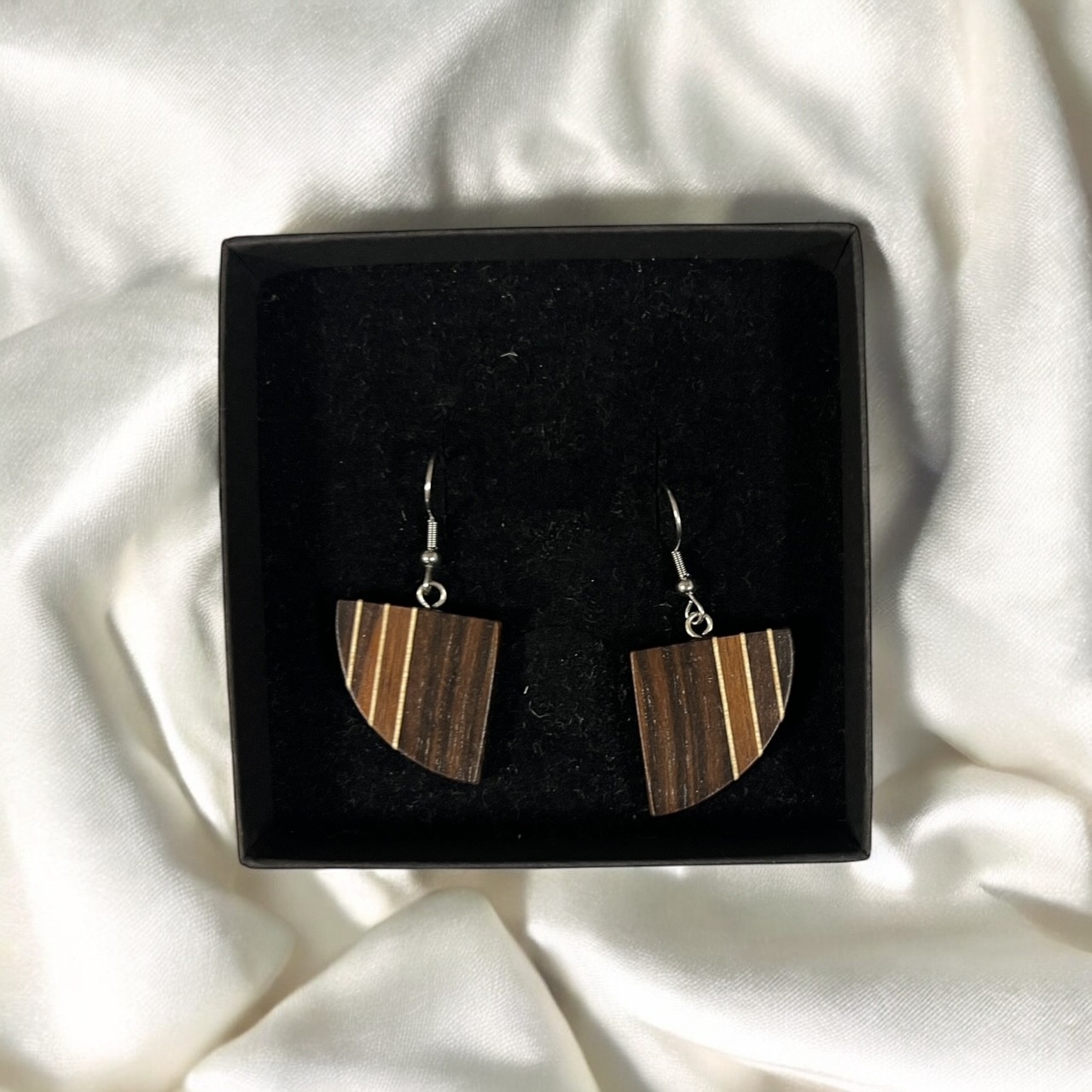 Sail earrings, made from leftover wood (various unique designs)